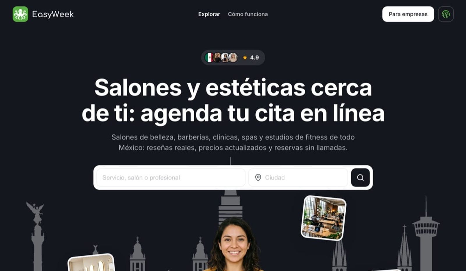 Página de inicio del catálogo de EasyWeek en México